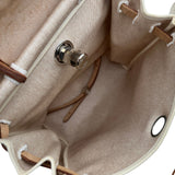 エルメス HERMES エールバッグアドPM □B刻 ベージュ/ゴールド トワル/レザー レディース リュック・デイパック