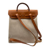 エルメス HERMES エールバッグアドPM □B刻 ベージュ/ゴールド トワル/レザー レディース リュック・デイパック