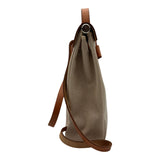エルメス HERMES エールバッグアドPM □B刻 ベージュ/ゴールド トワル/レザー レディース リュック・デイパック