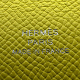 エルメス HERMES カルヴィ ヴェルソ B刻 オレンジ/ライム エプソン レディース カードケース
