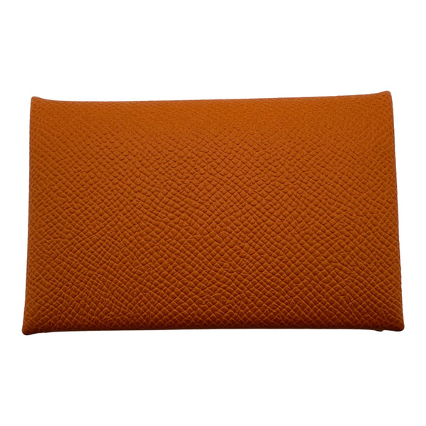 エルメス HERMES カルヴィ ヴェルソ B刻 オレンジ/ライム エプソン