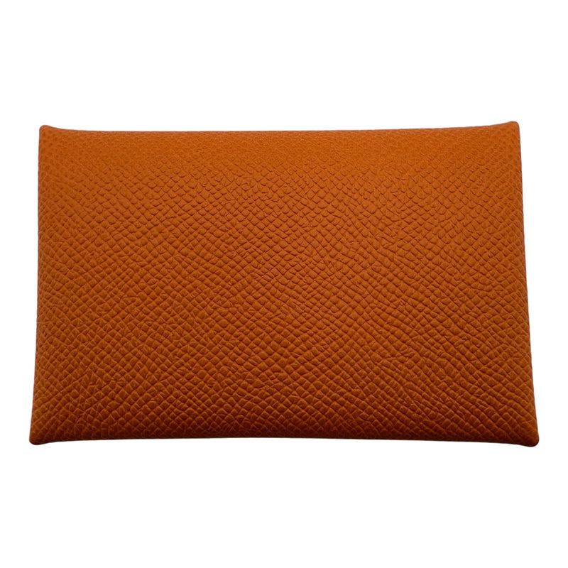 エルメス HERMES カルヴィ ヴェルソ B刻 オレンジ/ライム エプソン