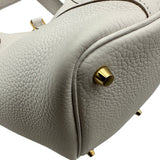 エルメス HERMES ピコタンロックPM W刻 ホワイト ゴールド金具 トリヨン レディース ハンドバッグ