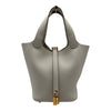 エルメス HERMES ピコタンロックPM W刻 ホワイト ゴールド金具 トリヨン レディース ハンドバッグ