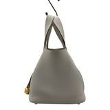 エルメス HERMES ピコタンロックPM W刻 ホワイト ゴールド金具 トリヨン レディース ハンドバッグ