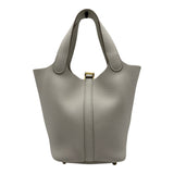 エルメス HERMES ピコタンロックPM W刻 ホワイト ゴールド金具 トリヨン レディース ハンドバッグ