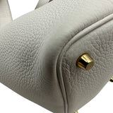 エルメス HERMES ピコタンロックPM W刻 ホワイト ゴールド金具 トリヨン レディース ハンドバッグ
