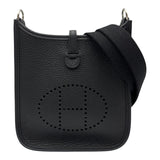エルメス HERMES エヴリン TPM W刻 ブラック シルバー金具 トリヨン レディース ショルダーバッグ