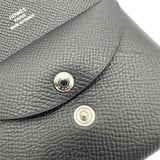エルメス HERMES カルヴィ デュオ B刻印 ブラック シルバー金具 エプソン レディース カードケース