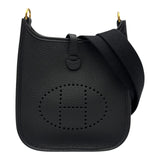 エルメス HERMES エヴリン TPM U刻 ブラック ゴールド金具 トリヨン レディース ショルダーバッグ