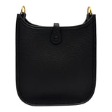 エルメス HERMES エヴリン TPM U刻 ブラック ゴールド金具 トリヨン レディース ショルダーバッグ