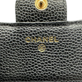 シャネル CHANEL クラシックスモールフラップウォレット AP0231 ブラック ゴールド金具 キャビアスキン レディース 三つ折り財布