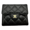 シャネル CHANEL クラシックスモールフラップウォレット AP0231 ブラック ゴールド金具 キャビアスキン レディース 三つ折り財布