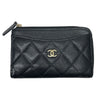 シャネル CHANEL ジップカードホルダー AP3179 ブラック/ゴールド金具 キャビア レディース カードケース