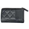 シャネル CHANEL ジップカードホルダー AP3179 ブラック/ゴールド金具 キャビア レディース カードケース