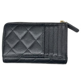 シャネル CHANEL ジップカードホルダー AP3179 ブラック/ゴールド金具 キャビア レディース カードケース