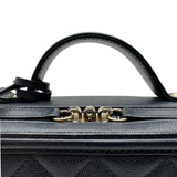 シャネル CHANEL CCフィリグリーバニティバッグ A93343 25番台 ネイビー ゴールド金具 キャビアスキン レディース ショルダーバッグ