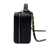 シャネル CHANEL CCフィリグリーバニティバッグ A93343 25番台 ネイビー ゴールド金具 キャビアスキン レディース ショルダーバッグ