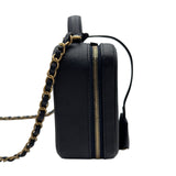 シャネル CHANEL CCフィリグリーバニティバッグ A93343 25番台 ネイビー ゴールド金具 キャビアスキン レディース ショルダーバッグ