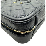 シャネル CHANEL CCフィリグリーバニティバッグ A93343 25番台 ネイビー ゴールド金具 キャビアスキン レディース ショルダーバッグ
