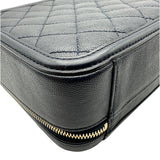 シャネル CHANEL CCフィリグリーバニティバッグ A93343 25番台 ネイビー ゴールド金具 キャビアスキン レディース ショルダーバッグ