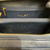 シャネル CHANEL CCフィリグリーバニティバッグ A93343 25番台 ネイビー ゴールド金具 キャビアスキン レディース ショルダーバッグ