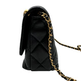 シャネル CHANEL マトラッセ ロゴチェーン スモールフラップバッグ AS5011 ブラック ゴールド金具 AS5011 レディース ショルダーバッグ