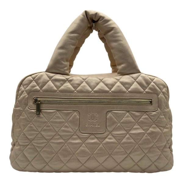 超美品 シャネル　ボストンバッグ　トートバッグ シャネル CHANEL コココクーン ボストンバッグ A47205 13番台 ゴールド