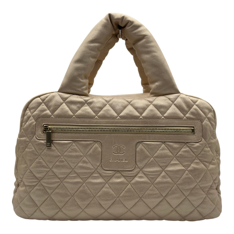 超美品 シャネル　ボストンバッグ　トートバッグ シャネル CHANEL コココクーン ボストンバッグ A47205 13番台 ゴールド