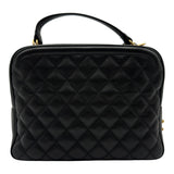 シャネル CHANEL マトラッセ2WAYバニティケース A57906 26番台 ブラック ゴールド金具 ラムスキン レディース ショルダーバッグ