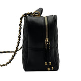 シャネル CHANEL マトラッセ2WAYバニティケース A57906 26番台 ブラック ゴールド金具 ラムスキン レディース ショルダーバッグ