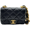 シャネル CHANEL マトラッセ ミニフラップ バッグ AS3214 ブラック ゴールド金具 ラムスキン レディース ショルダーバッグ