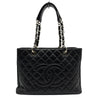 シャネル CHANEL GSTチェーントートバッグ A50995 14番台 ブラック シルバー金具 キャビアスキン レディース トートバッグ
