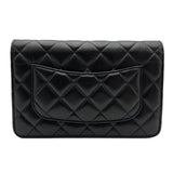 シャネル CHANEL マトラッセ チェーンウォレット AP0250 ブラック シルバー金具 ラムスキン レディース ショルダーバッグ