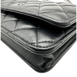 シャネル CHANEL マトラッセ チェーンウォレット AP0250 ブラック シルバー金具 ラムスキン レディース ショルダーバッグ
