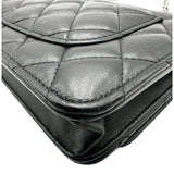 シャネル CHANEL マトラッセ チェーンウォレット AP0250 ブラック シルバー金具 ラムスキン レディース ショルダーバッグ