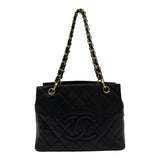 シャネル CHANEL PTTチェーンハンドバッグ A18004 7番台 ブラック ゴールド金具 キャビアスキン レディース ハンドバッグ