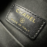 シャネル CHANEL マトラッセ ラウンドチェーンクラッチ 28番台 ブラック ゴールド金具 ラムスキン レディース ショルダーバッグ