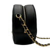 シャネル CHANEL マトラッセ ラウンドチェーンクラッチ 28番台 ブラック ゴールド金具 ラムスキン レディース ショルダーバッグ