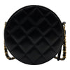 シャネル CHANEL マトラッセ ラウンドチェーンクラッチ 28番台 ブラック ゴールド金具 ラムスキン レディース ショルダーバッグ