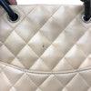 シャネル CHANEL カンボンライントートスモール A25167 ベージュ ブラック ラムスキン レディース トートバッグ