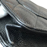 シャネル CHANEL マトラッセチェーンウォレット A33814 ブラック シルバー金具 キャビアスキン レディース ショルダーバッグ