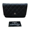 シャネル CHANEL マトラッセチェーンウォレット A33814 ブラック シルバー金具 キャビアスキン レディース ショルダーバッグ