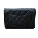 シャネル CHANEL マトラッセチェーンウォレット A33814 ブラック シルバー金具 キャビアスキン レディース ショルダーバッグ