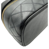 シャネル CHANEL ピコローレ バニティバッグ A01619 2番台 ブラック ゴールド金具 ラムスキン レディース ハンドバッグ