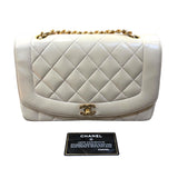 シャネル CHANEL ダイアナ25 A01165 ベージュ ゴールド金具 ラムスキン レディース ショルダーバッグ