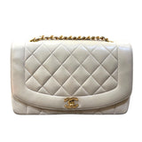 シャネル CHANEL ダイアナ25 A01165 ベージュ ゴールド金具 ラムスキン レディース ショルダーバッグ