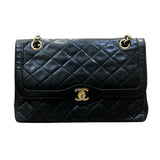 シャネル CHANEL ダイアナ25 ブラック ゴールド金具/シルバー金具 ラムスキン レディース ショルダーバッグ
