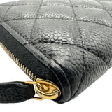 シャネル CHANEL クラシック ロングジップウォレット AP0242 31番台 ブラック ゴールド金具 キャビアスキン レディース 長財布