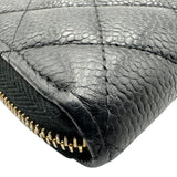 シャネル CHANEL クラシック ロングジップウォレット AP0242 31番台 ブラック ゴールド金具 キャビアスキン レディース 長財布
